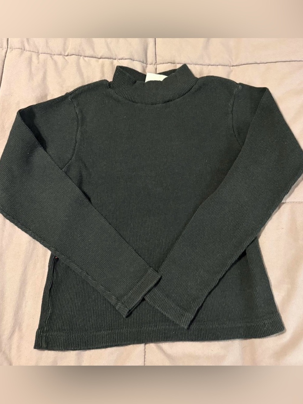 Vintage Kid's Black Long Sleeved Turtle Neck Size 10